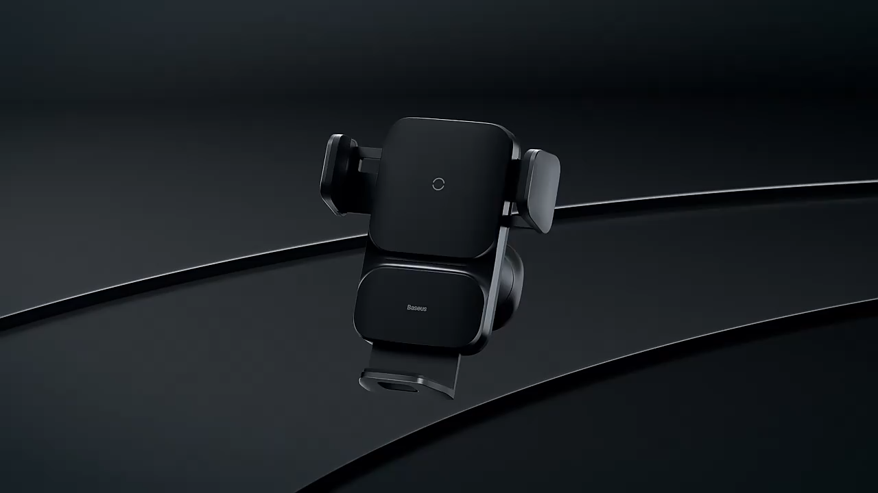 Baseus 15W Wisdom Auto Alignment Car Mount Wireless Charger Qi Fast Charging Dashboard Car Holder Windscreen Suction Base Universal Wireless Car Charger