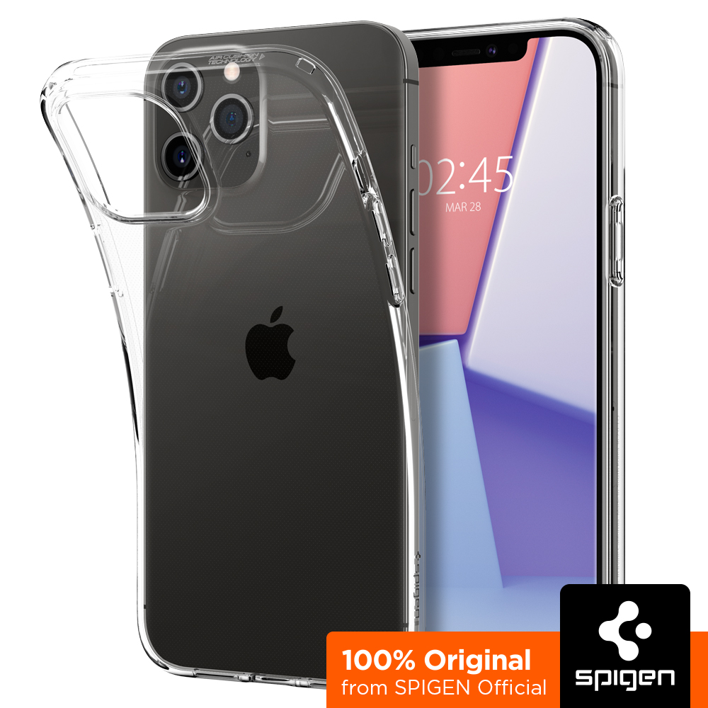 SPIGEN [Original] iPhone 12 Series Case [Liquid Crystal] Clear Flexible TPU and Durable Shock Absorption Case Compatible with iPhone 12 Pro Max Case / iPhone 12 Pro Case / iPhone 12 Case / iPhone 12 M