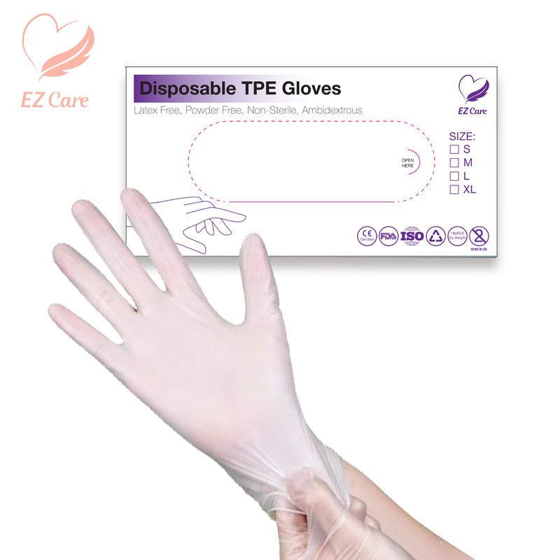 [Singapore Seller] 200Pcs Tpe Powder Free Gloves Kitchen Disposable Gloves Food Grade