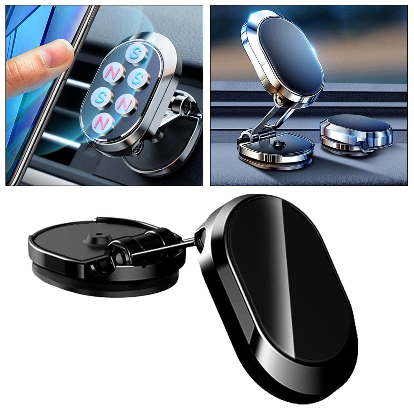 milageto Universal Magnetic Car Phone Holder Adjustable for Dashboard Zinc Alloy